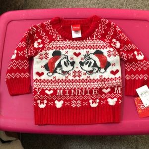 Disney Micky and Minnie Sweater 18 mos NWT